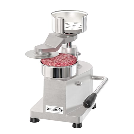 Koolmore Burger Press Patty Maker for 4 in Hamburgers, Stainless-Steel Manual Forming Machine CHM-4